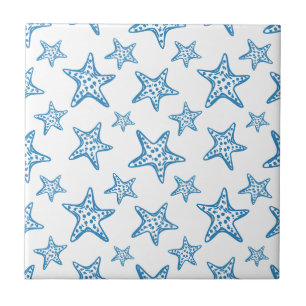 Minimalist Starfish Coastal Pattern (2) Tile
