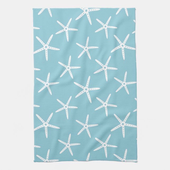 Minimalist Starfish Coastal Pattern Kitchen Towel (Vertical)