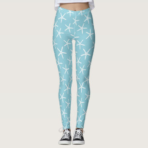 Minimalist Starfish Coastal Pattern Leggings