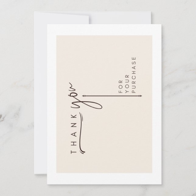 Minimalist Stationery Customer Thank You Card (Front)