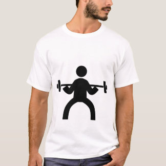Minimalist Stick Figure Icon T-shirt Work Out