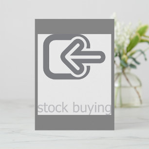 Minimalist Stock Buying Modern Financial Icon  Invitation