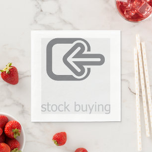 Minimalist Stock Buying Modern Financial Icon  Napkin