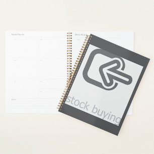 Minimalist Stock Buying Modern Financial Icon  Planner