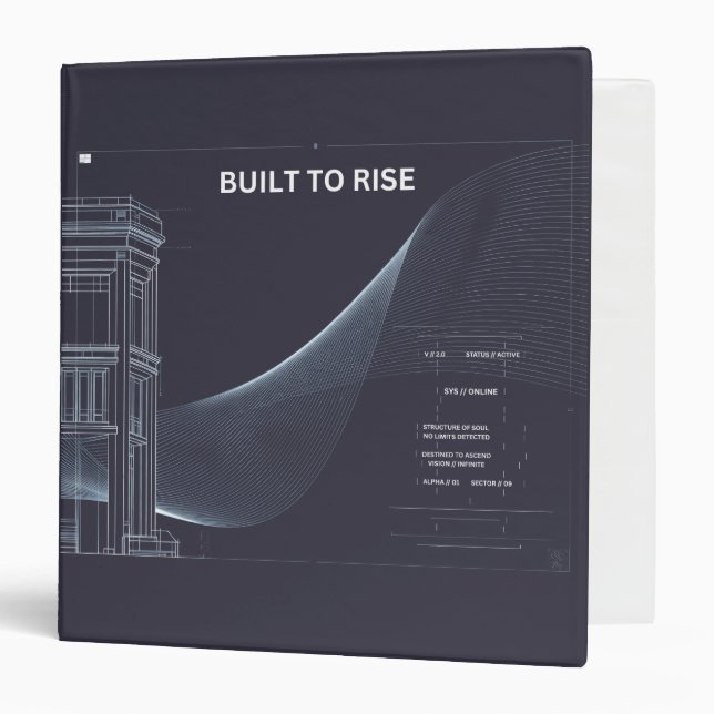 Minimalist Structure Portfolio Folder Binder (Front/Inside)