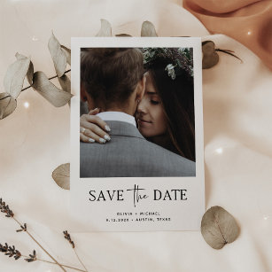 Minimalist Style   One Photo Save The Date