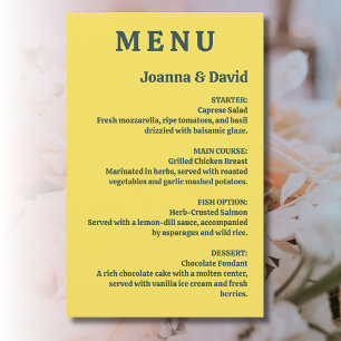 Minimalist Style   Retro Typewriter Wedding Menu