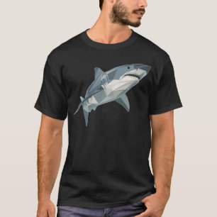 Minimalist style shark art T-Shirt