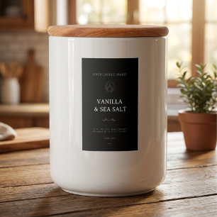 Minimalist stylish chic black and white food label