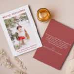 Minimalist Stylish Family Photo Christmas Card<br><div class="desc">A stylish minimalist custom family photo christmas card. This holiday card features a simple typewriter text. The photo and text can easily be personalized to create a holiday greeting that is unique to your family. The image shown is for illustration purposes only to be replaced with your own photo. #familychristmascard...</div>