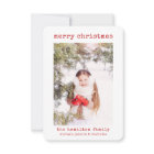 Minimalist Stylish Family Photo Christmas Card