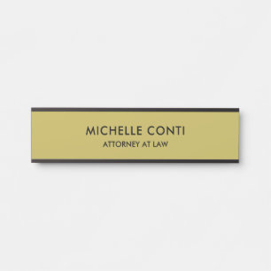 Minimalist Stylish Professional Vegas Gold Color Door Sign
