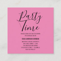 Minimalist Stylish Script Black & White Grad Party
