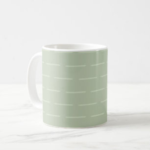 Minimalist Subtle Lines on Pastel Green Coffee Mug