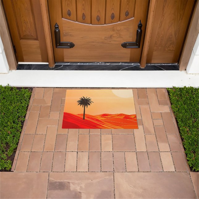 Minimalist Summer Desert Oasis  Doormat (Outdoor)