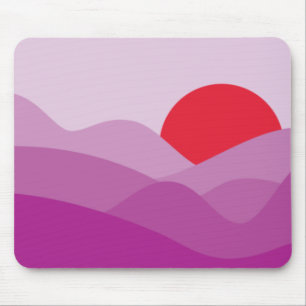 Minimalist Sun Fandango Purple Mouse Pad