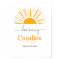 Minimalist sun how many candies baby shower