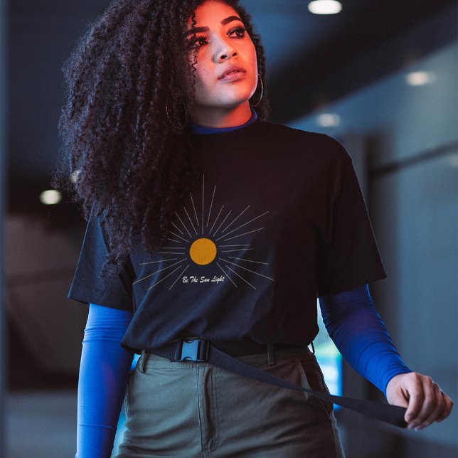  Minimalist Sunburst "Be The Sun Light" T-Shirt (Creator Uploaded)