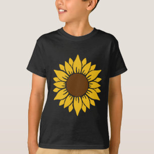 Minimalist Sunflower Illustration T-Shirt