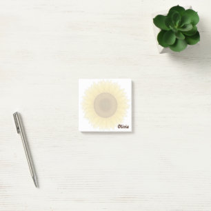 Minimalist Sunflower Personalized Sticky Note