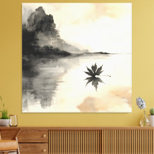 Minimalist Sunset Autumn Quiet Fall Canvas Print