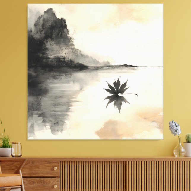 Minimalist Sunset Autumn Quiet Fall Canvas Print (Insitu(LivingRoom))