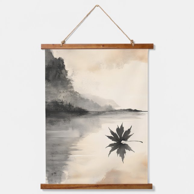 Minimalist Sunset Autumn Quiet Fall Hanging Tapestry (Front)