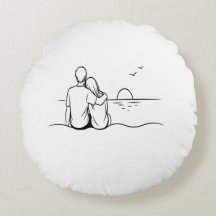 Minimalist Sunset Moment Line Art