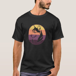 Minimalist Sunset Siberian Husky T-Shirt