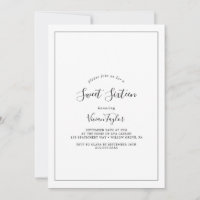 Minimalist Sweet Sixteen Birthday