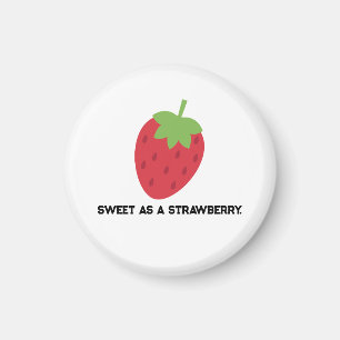 Minimalist sweet strawberry Magnet 