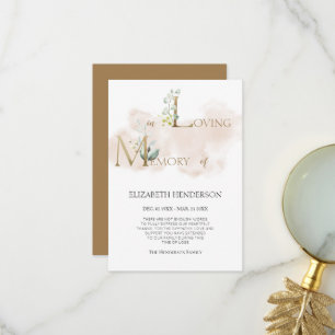 Minimalist Sympathy Flat Thank You Card