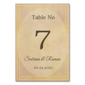 Minimalist table number