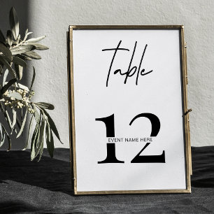 Minimalist Table Number Gala Dinner Business Event