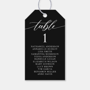 Minimalist Table Numbers Wedding Gift Tags