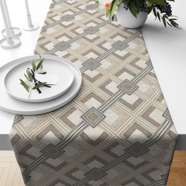 Minimalist Table Runner with Geometric Pattern (Minimalist Table Runner with Geometric Pattern)