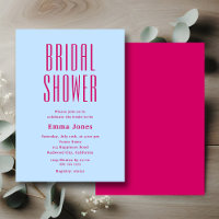 Minimalist Tall Sans Serif Bridal Shower