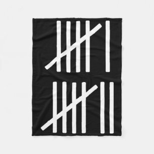 Minimalist Tally Marks Counting 67 Meme Slang 6 7 Fleece Blanket