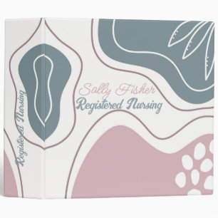 Minimalist Tan Aqua and White   Binder