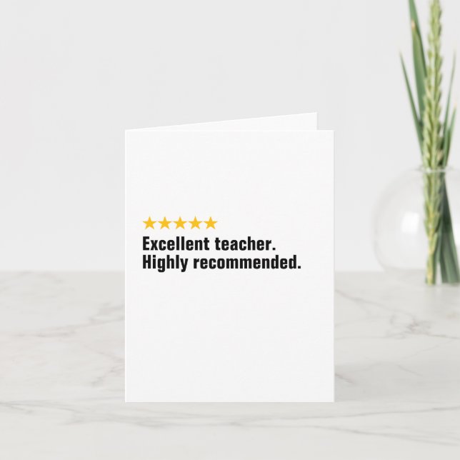 Minimalist Teacher Appreciation Card (Front)