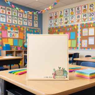 Minimalist Teacher appreciation retro pencil  Notepad