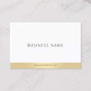 Minimalist Template Elegant Gold White Modern Top Business Card
