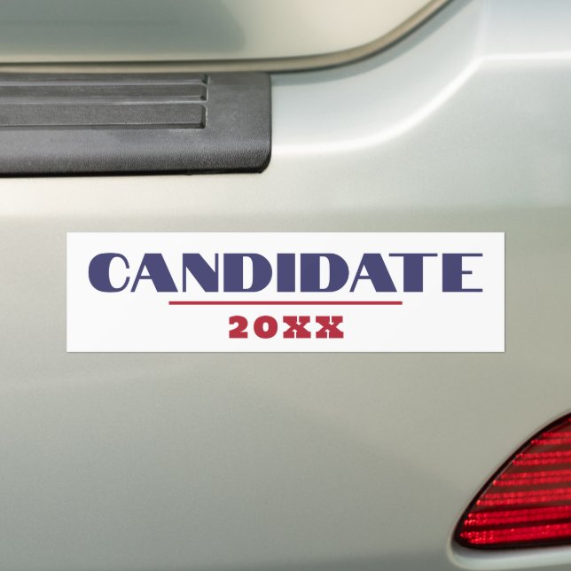 Minimalist Template | USA 2024 President Election Bumper Sticker (On Car)