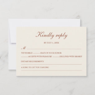 Minimalist Terraco Simple Elegant RSVP