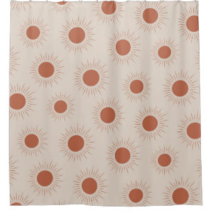 Minimalist Terracotta Abstract Boho sun pattern