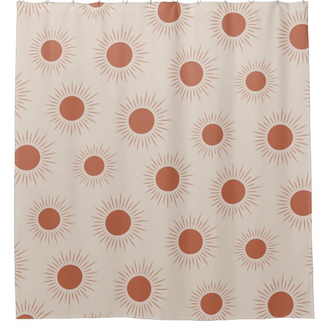 Minimalist Terracotta Abstract Boho sun pattern (Front)
