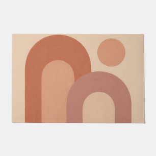 Minimalist Terracotta Arches Abstract  Doormat