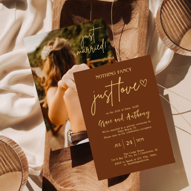 Minimalist Terracotta Bohemian Photo Personalized  Save The Date (Creator Uploaded)