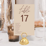Minimalist Terracotta Boho Neutral Wedding Table Number<br><div class="desc">These minimalist terracotta boho neutral wedding table numbers are the perfect way to add a touch of style and sophistication to your big day. The numbers are made from high-quality terracotta and are sure to last for years to come. They are also lightweight and easy to set up, making them...</div>