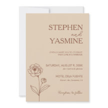 Minimalist Terracotta Burnt Orange Boho Wedding